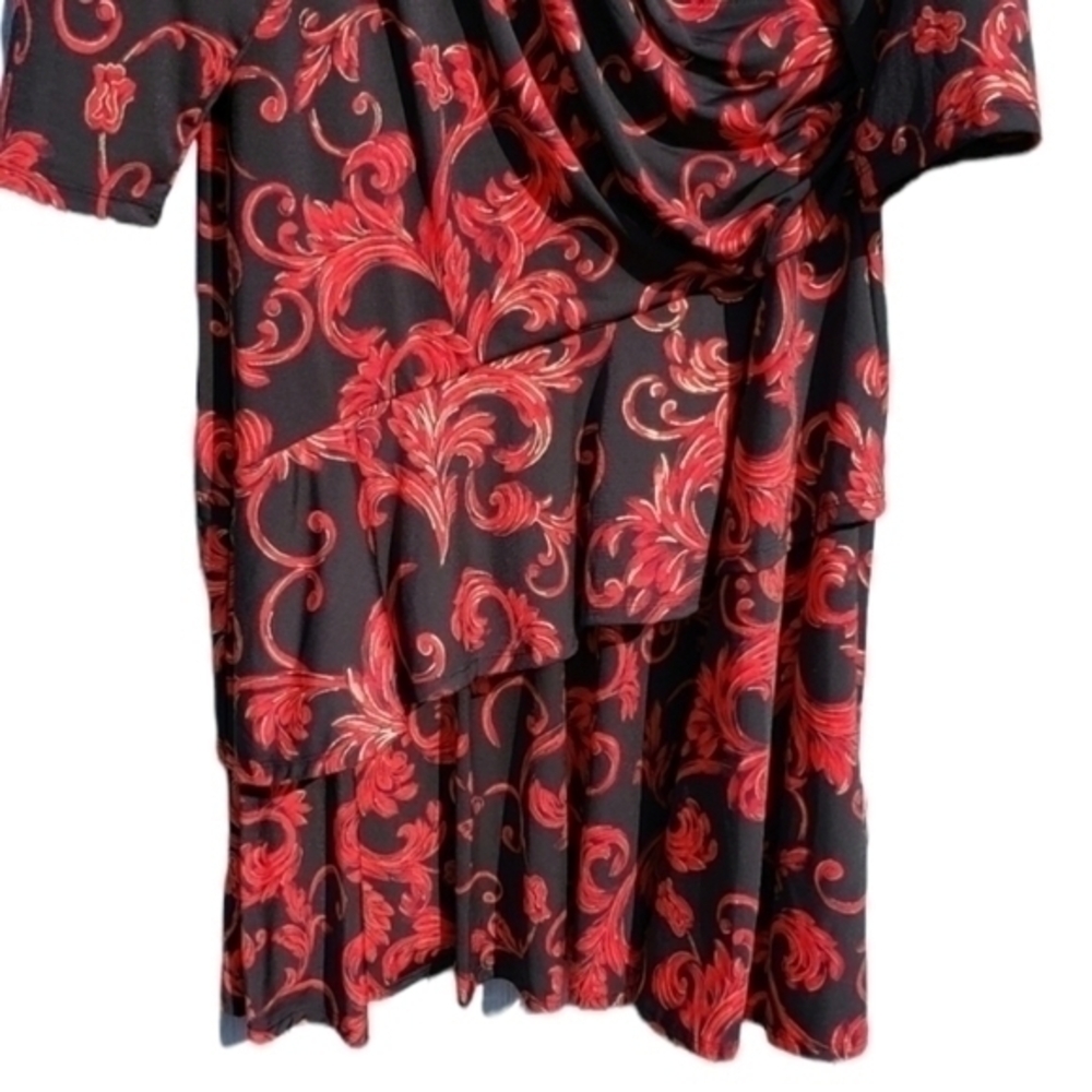 Signature by Robbie Bee Cocktail Wedding Floral‎ Midi Dress Plus Size 1X - Picture 5 of 7